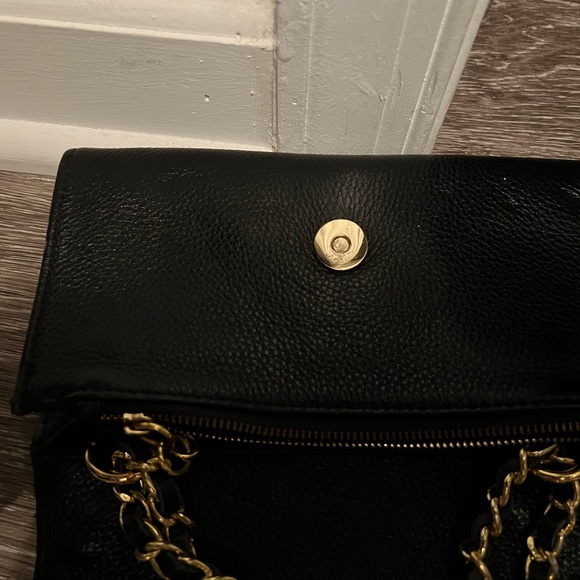 Black clutch/handbag with fur on front - Picture 10 of 10